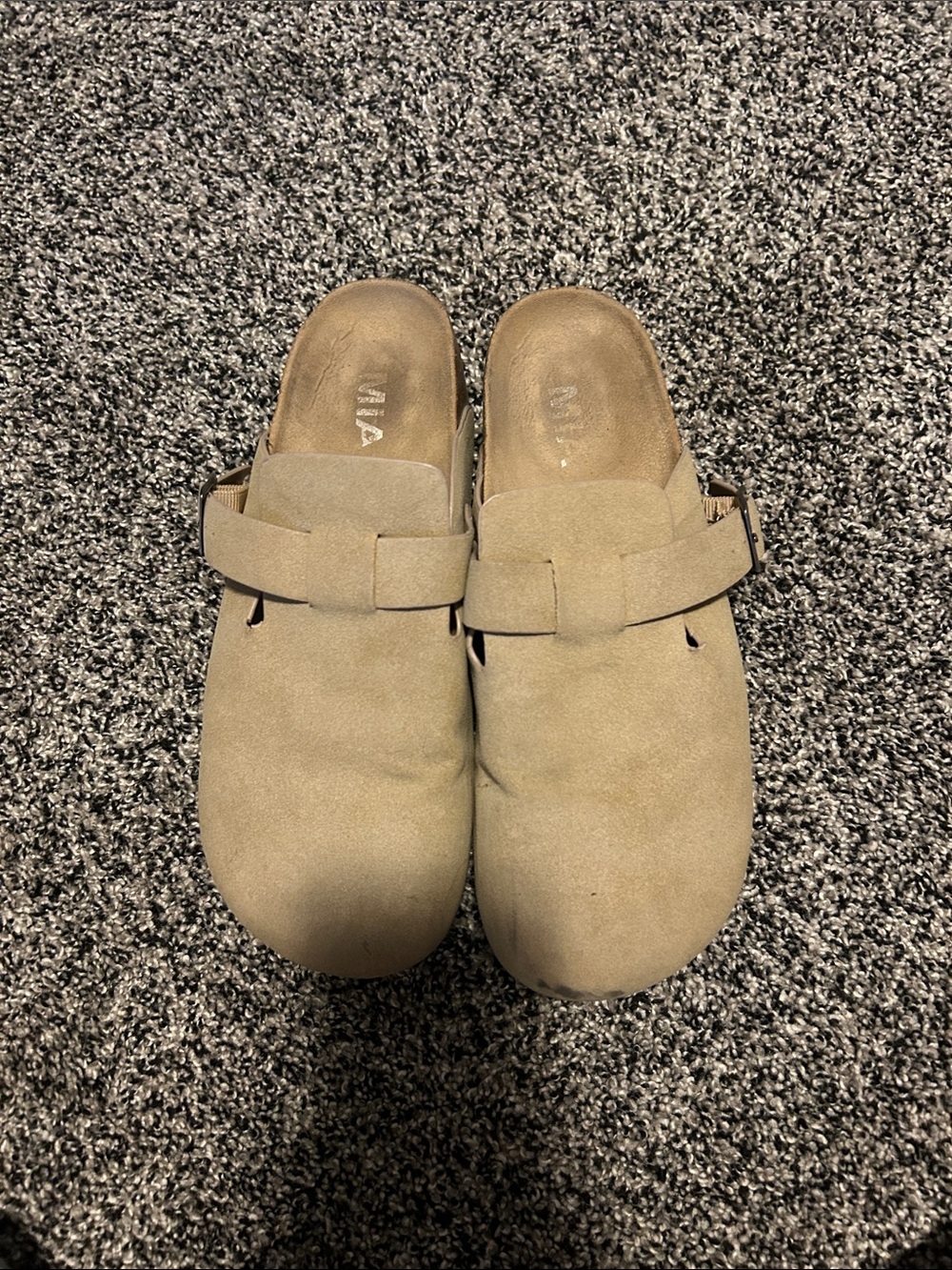 MIA Tan Suede Clog Mules